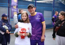 Константин Хабенский, Александр Петров, Дмитрий Журавлев на благотворительном футбольном матче